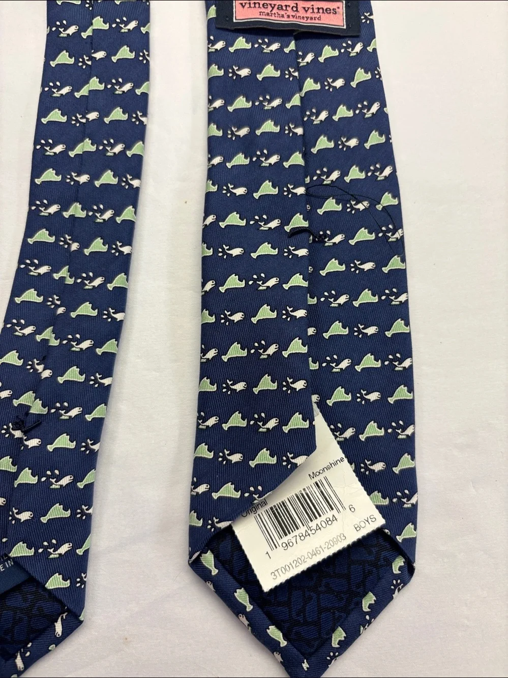 Vineyard Vines Boys 25th Anniversary Martha’s Vineyard Whale Silk Tie